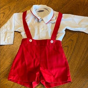 Vintage overall and button down shirt